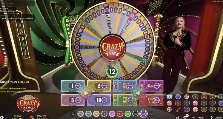 live casino crazy time